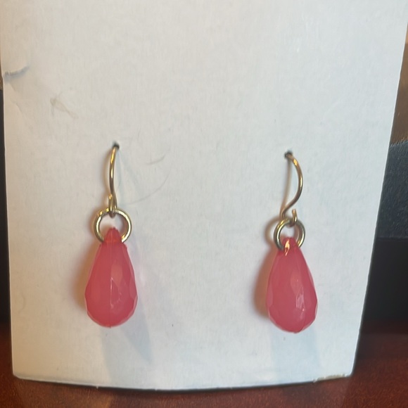 Pink drop earrings - Picture 5 of 7